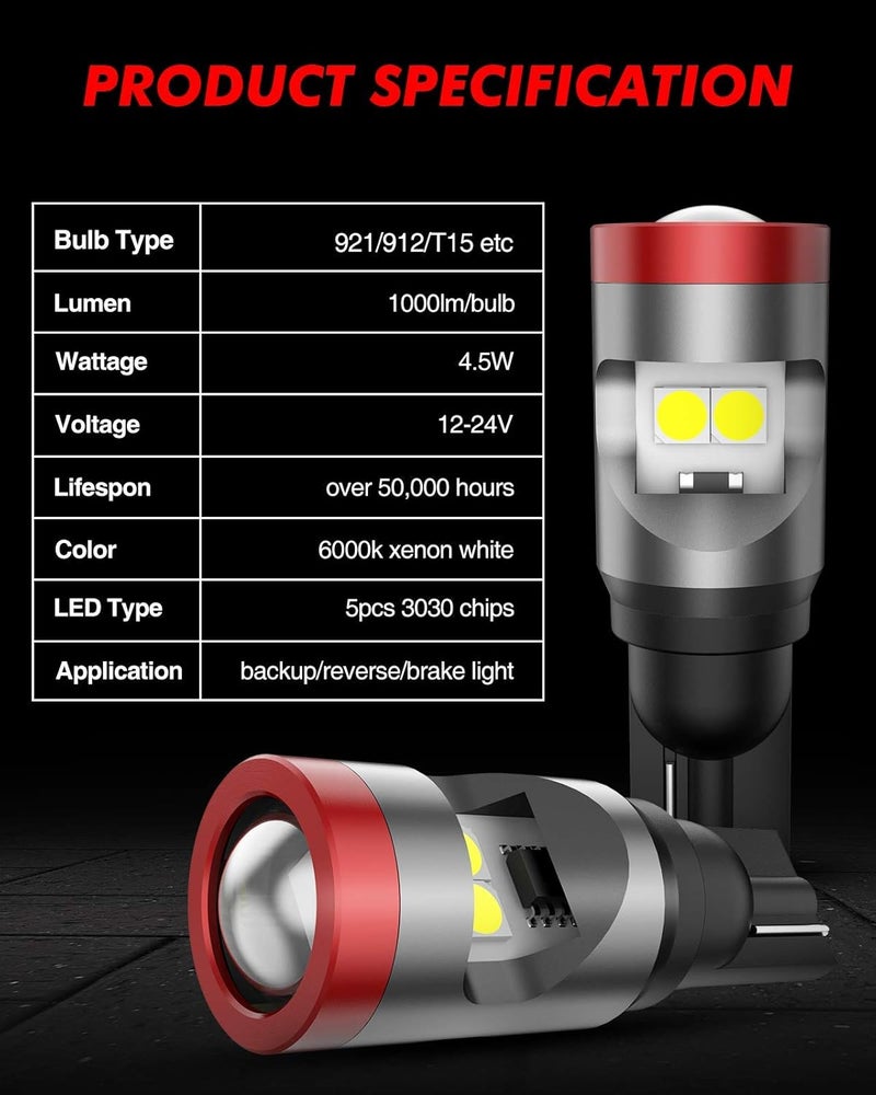 Torchbeam 912 921 LED Backup Light Bulbs (Pack of 2) - Image 3