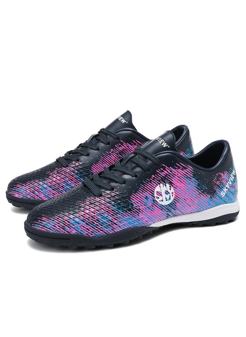 Sky View SKY VIEW Boys And Girls Soccer Cleats Turf Soccer Shoes For Kids Indoor Outdoor Children Unisex Football Boots IC or IN Flat Wide Training Sneaker Black Pink  - Image 5
