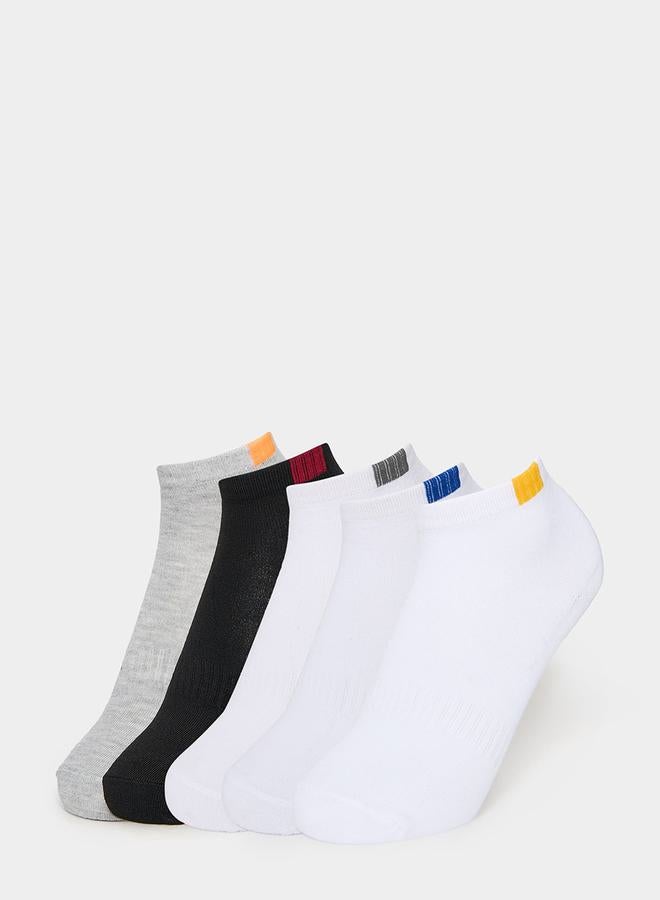 Styli Pack of 5 - Contrast Accent Ankle Socks  - Image 1
