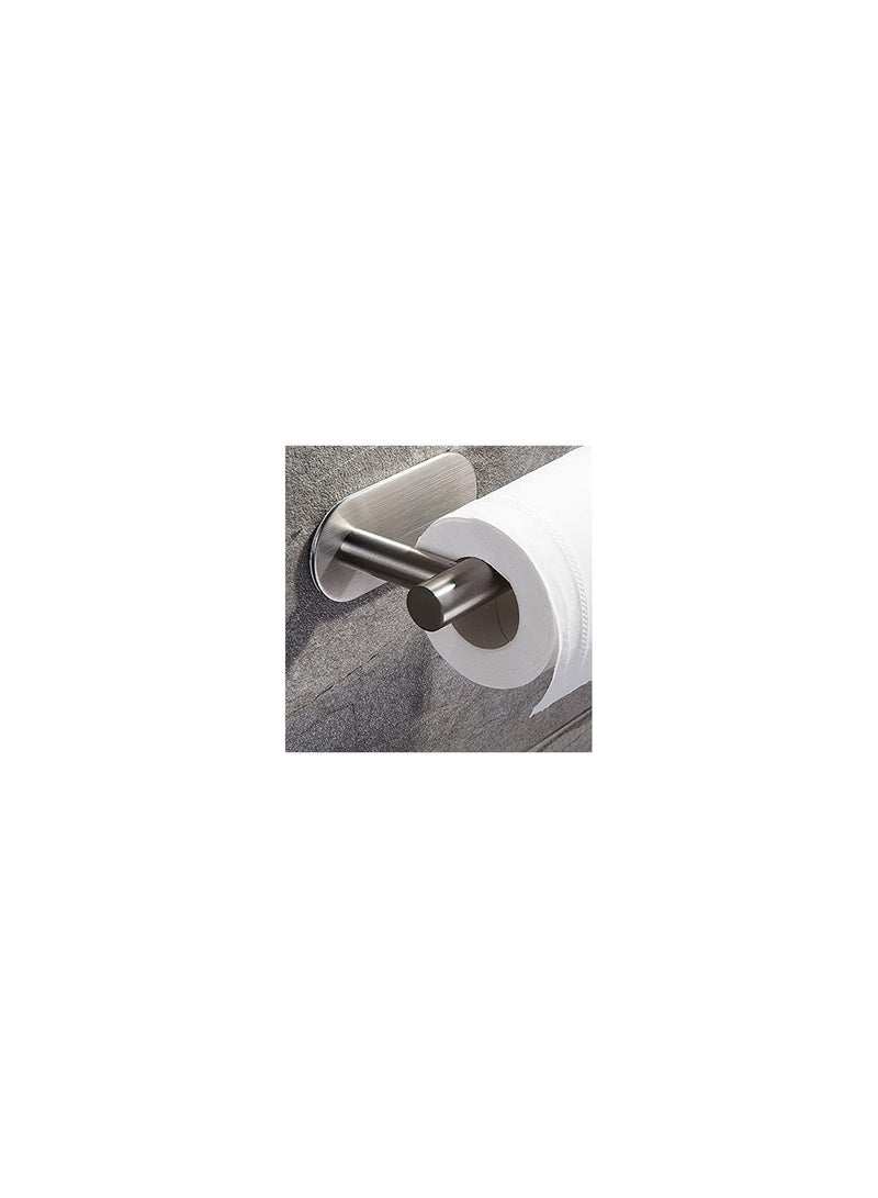 GGOOT 304 Stainless Steel Paper Towel Rack Nail-free Roll Paper Holder Strong Adhesive Toilet Paper Holder Non-Marking Tissue Holder - Image 2