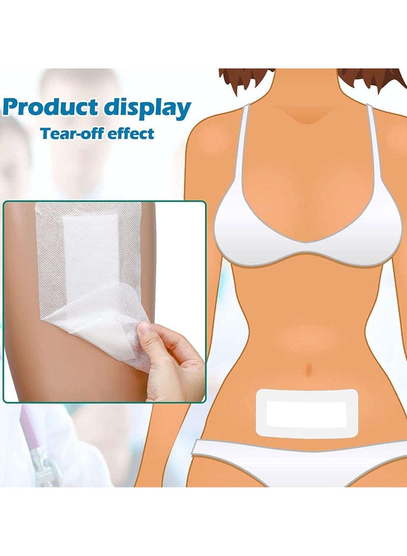 10 قطع ضمادة مقيدة لجزيرة جوز، وسائد معقم لاصقة، وضمادات لاصقة غير قابلة للتنفس مع وسادة غير عصا للعناء بالجرح لورك الركبة استبدال ساق الذراع بتر الظهر في البطن - Image 4