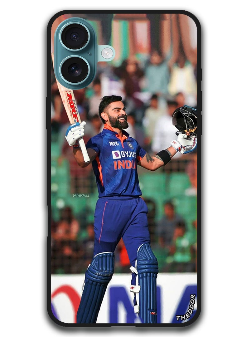 Theodor Protective Case Anti Scratch Shock Proof Bumper Cover For iPhone 16 (6.1)-inch Virat Kholi 1 - Image 1