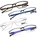TERAISE Anti UV Reading Glasses 4 Pairs Blue Light Blocking Reader Womens Mens 150X - Image 1