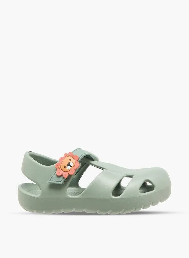 أكوا Boys Lion Accent Hook & Loop Fisherman Sandals