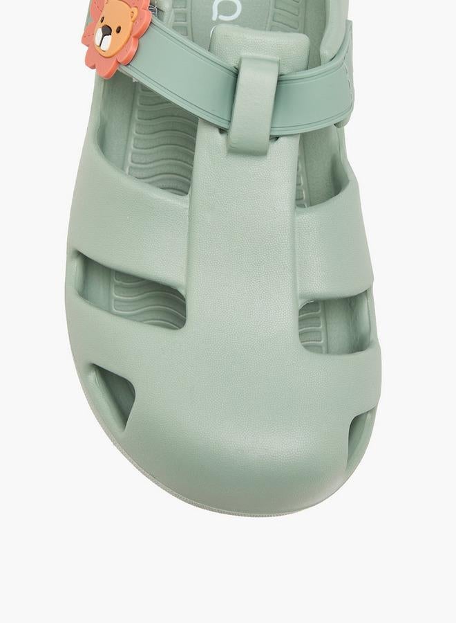 Aqua Boys Lion Accent Hook & Loop Fisherman Sandals - Image 4