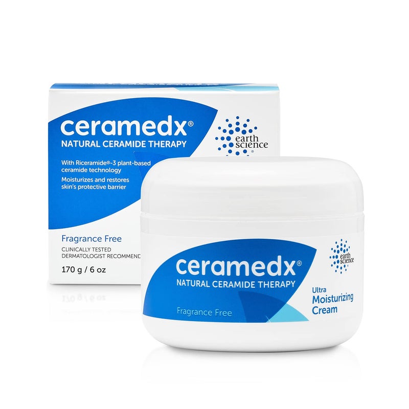 Ceramedx  Ultra Moisturizing Natural Ceramide Cream Unscented for Dry Sensitive Skin 6 oz