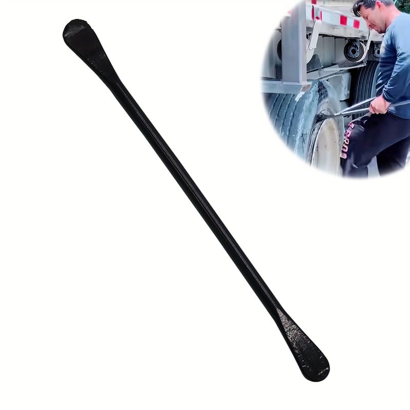 Heavy Duty Black Tire Pry Bar One-Handed Use for Trucks Cars Buses - Image 1