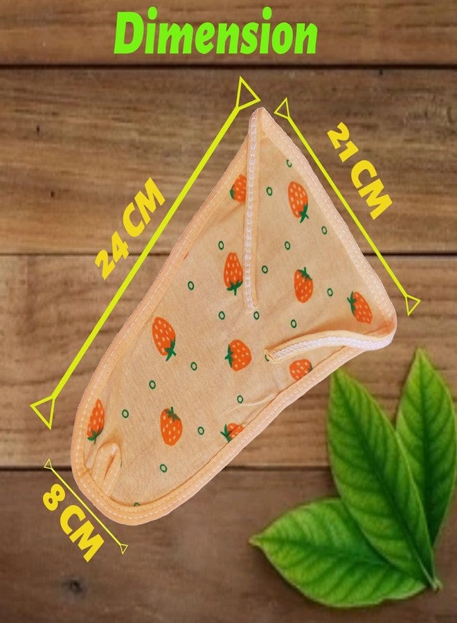 MammaChamp Baby Cloth Nappies with Fruit Print Pattern, Cotton Hosiery Material (Multi-Colour Pack Of 12) - Image 3
