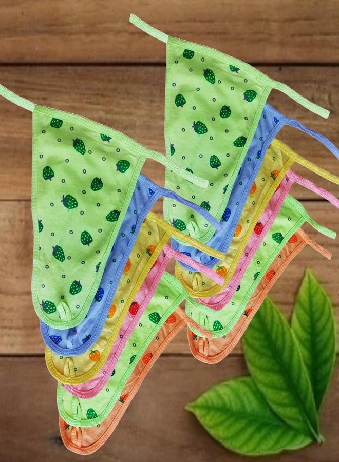 MammaChamp Baby Cloth Nappies with Fruit Print Pattern, Cotton Hosiery Material (Multi-Colour Pack Of 12) - Image 2
