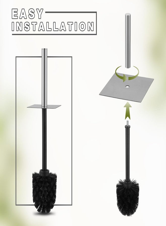 Hioflyme Toilet Bowl Brush and Holder for Bathroom，Resin Toilet Brush and Holder Set with Stainless Steel Handle，Deep Cleaning Modern Toilet Cleaner Brush -Space Saving, Covered Brush (Beige) - Image 5