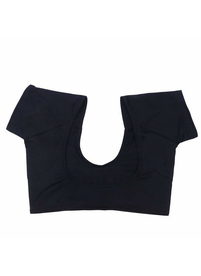HEALLILY Sweat Guard Vest Underwear Vest Reusable Underarm Armpit Sweat Pads Shields Washable Sweat Shield Vest for Women Black Size L  - Image 1