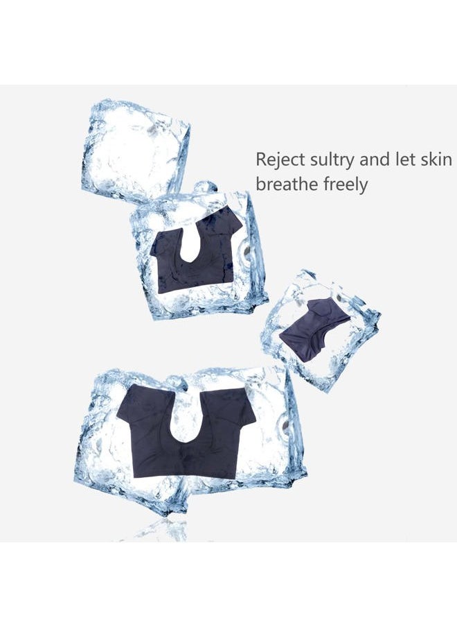 HEALLILY Sweat Guard Vest Underwear Vest Reusable Underarm Armpit Sweat Pads Shields Washable Sweat Shield Vest for Women Black Size L  - Image 4