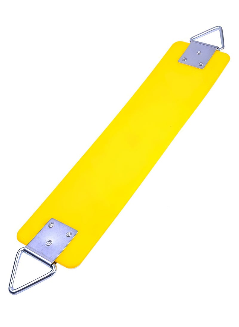 Funz Swing Seat with 150cm Anti-Rust Chains Thermoplastic Coated Support 110kg Swing Seat Replacement with Snap Hooks for Outdoors Playground Yellow - Image 2