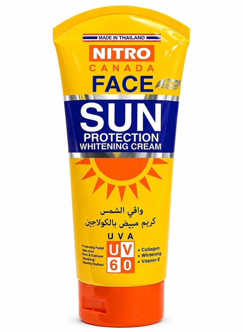 NITRO CANADA Face Sun Protection Whitening Cream With Collagen UVA 60- 170G Bundle - Image 2