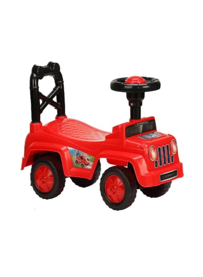 AF BABY United Children's Ride-On Push Car with Parental Handle, Adjustable Seat, Safety Belt, Storage Compartment, Durable Wheels, and Steering Wheel  - Image 3