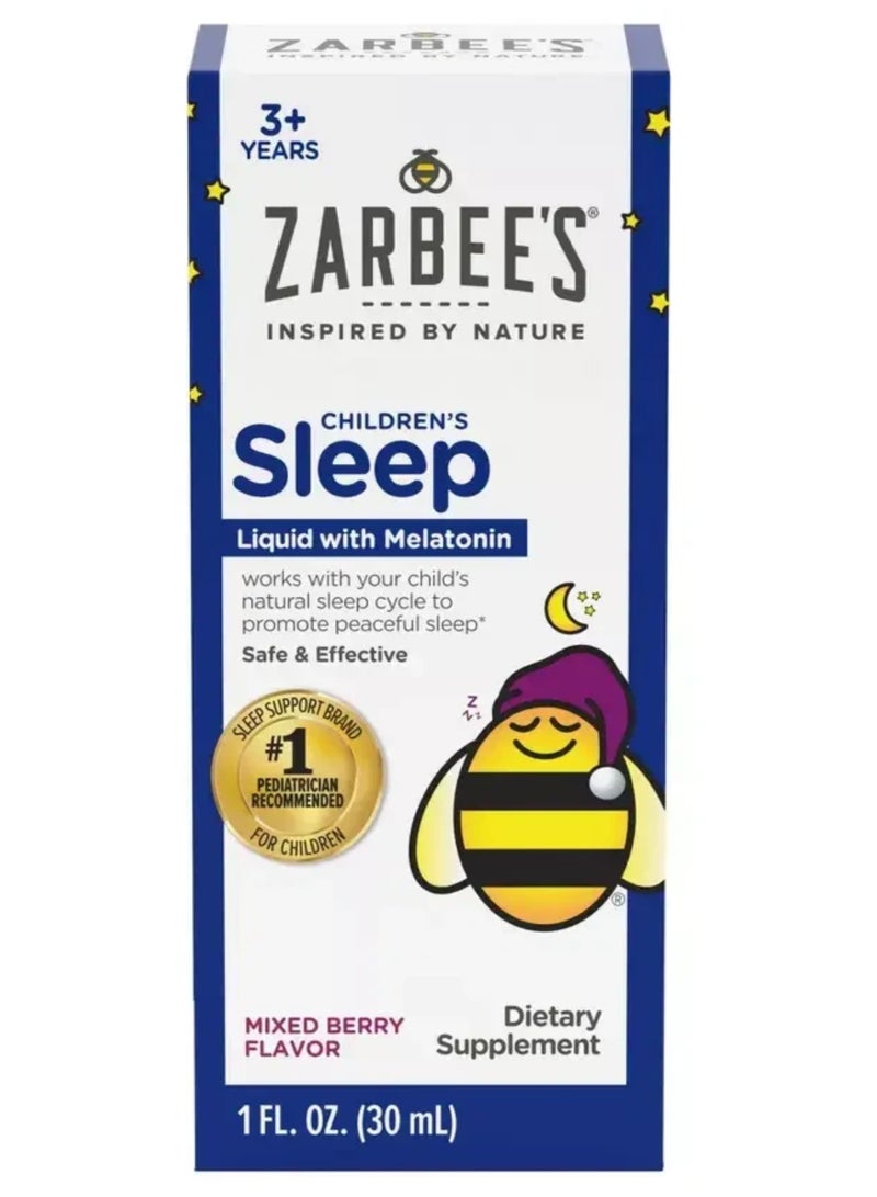 Zarbee's Children's Sleep Liquid with Melatonin, Mixed Berry Flavor, 30 ml - Image 1