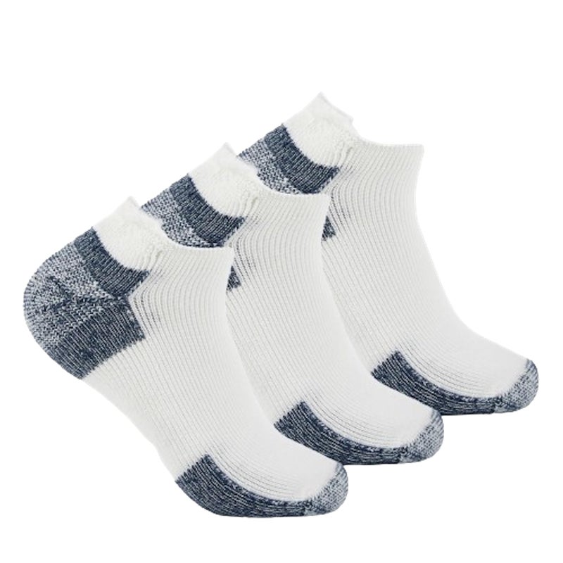 thorlos mens Max Cushion J Rolltop Running Socks, White/Navy (3 Pairs), Large US - Image 1