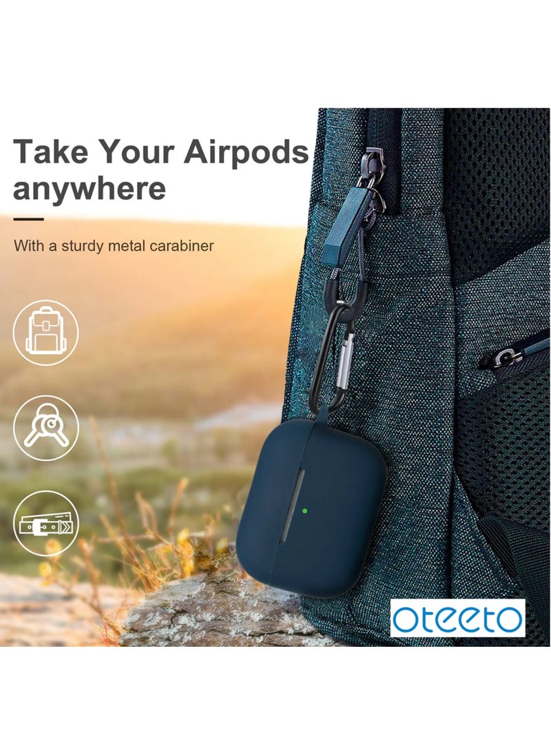 Oteeto Oteeto AC05 Full Protection Silicone Earpod Case Designed For Aipods Pro and Airpods Pro 2 Blue  - Image 4