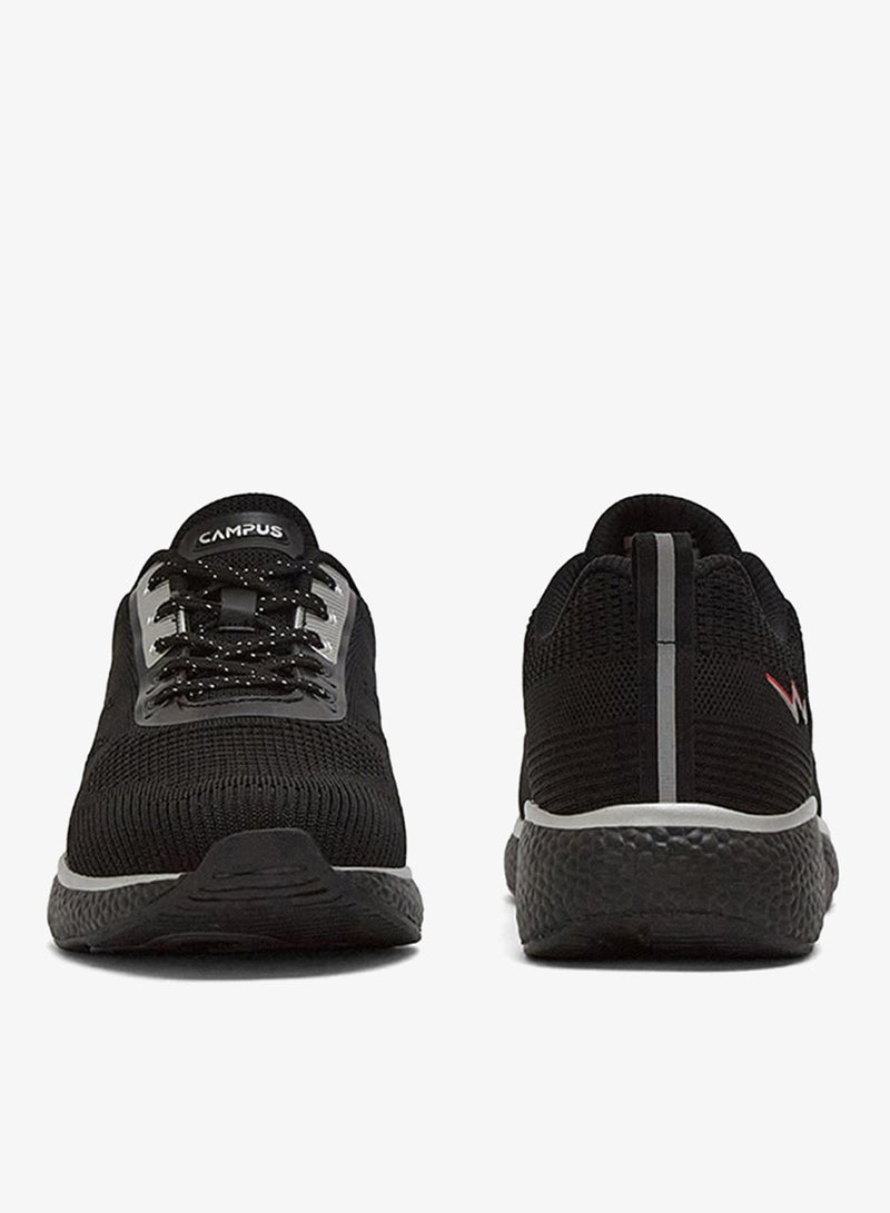 CAMPUS Men Ember Memory Foam Lace-Up Running Shoes-Black - Image 3