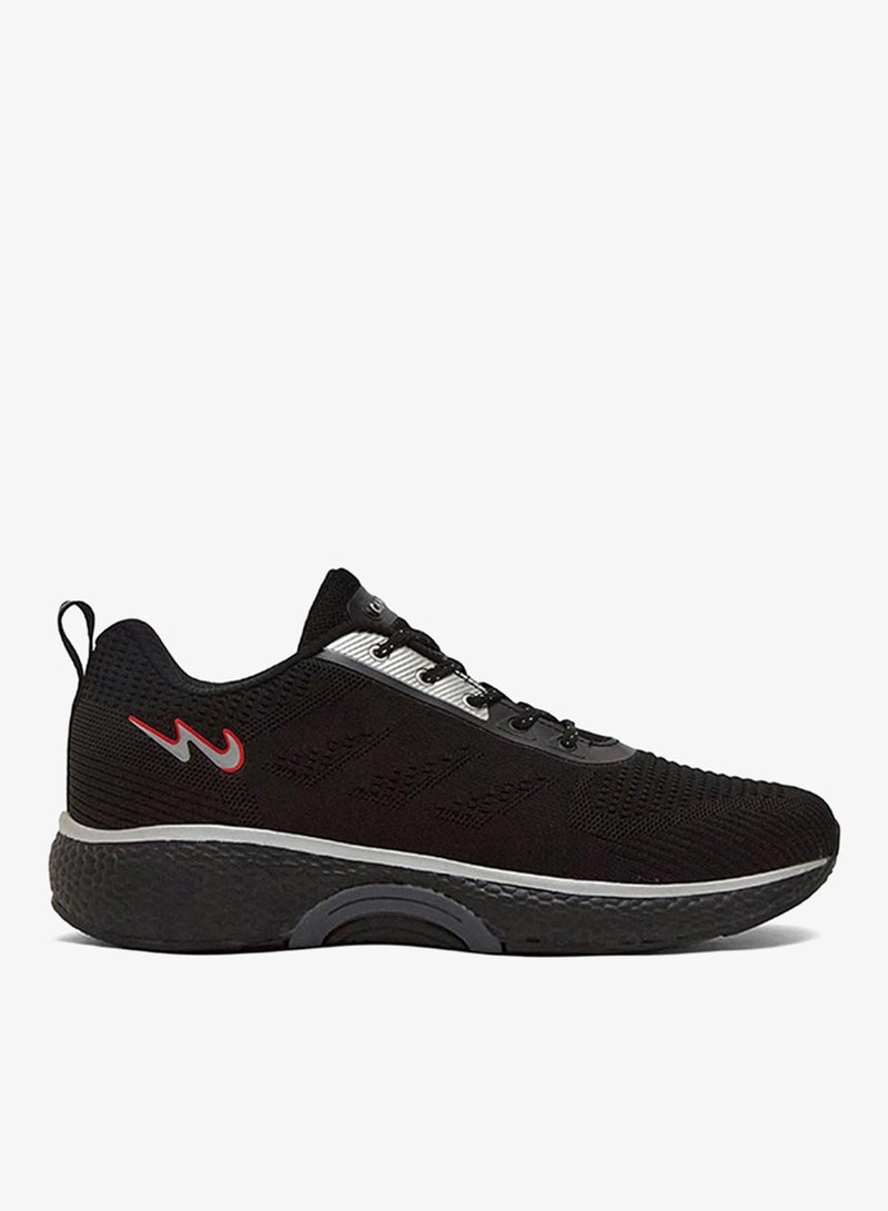 CAMPUS Men Ember Memory Foam Lace-Up Running Shoes-Black - Image 1