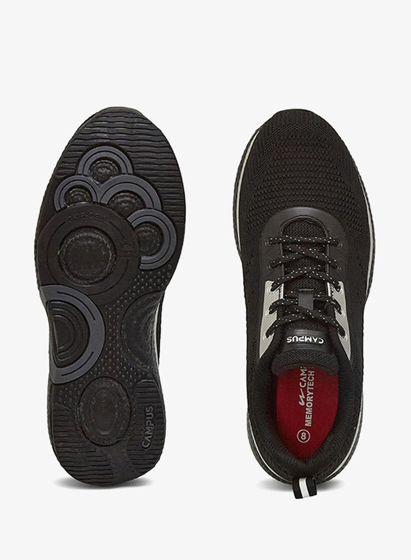 CAMPUS Men Ember Memory Foam Lace-Up Running Shoes-Black - Image 4