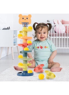 Jumbo Roll Ball Toy 🐻⚽️, a large 9-level rolling tower (56 cm) with a ball and a small basket. The tower height can be adjusted to different levels to suit your child! Enhances focus, teaches colors, and develops motor skills in a fun and safe way! - pzsku/Z8FD7E287DBAC57D7E944Z/45/_/1732634228/567c7ccf-e04d-4e46-a996-7f8069299bda