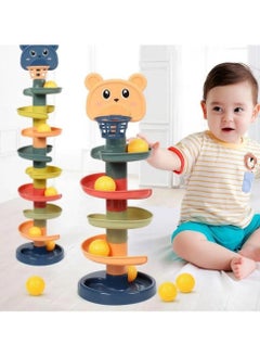 Jumbo Roll Ball Toy 🐻⚽️, a large 9-level rolling tower (56 cm) with a ball and a small basket. The tower height can be adjusted to different levels to suit your child! Enhances focus, teaches colors, and develops motor skills in a fun and safe way! - pzsku/Z8FD7E287DBAC57D7E944Z/45/_/1732634319/3c3792d9-c804-4de8-87f1-ef05e6bf3e60