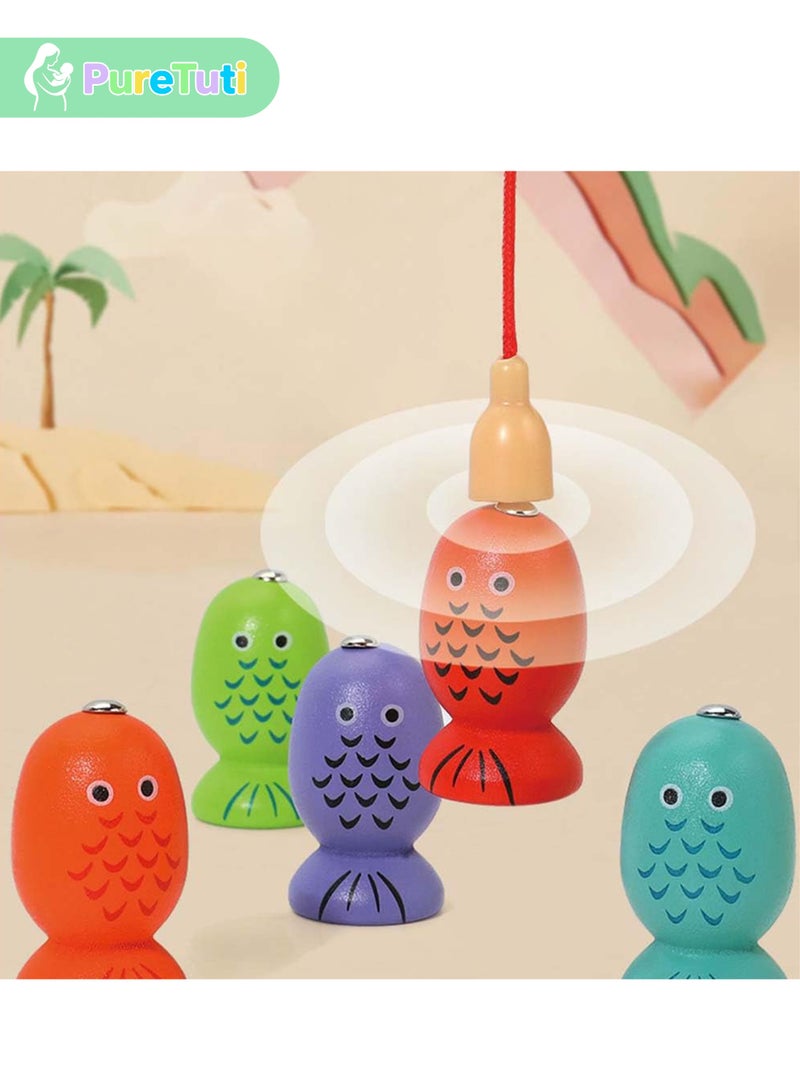 PureTuti 3-in-1 Wooden Educational Toy – Shape & Color Sorting, Fruit Recognition, Montessori Stacking Puzzle – Interactive Learning Gift for Toddlers & Preschool Kids - Image 5