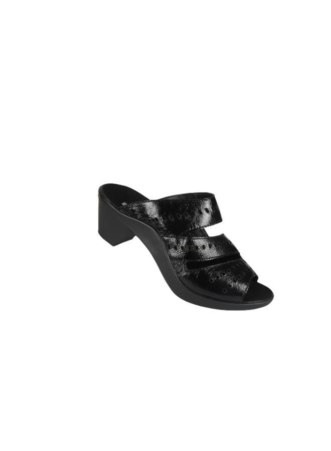 Romika Ladies Block Heel Sandals 27162-AR544 100 Black - Image 1
