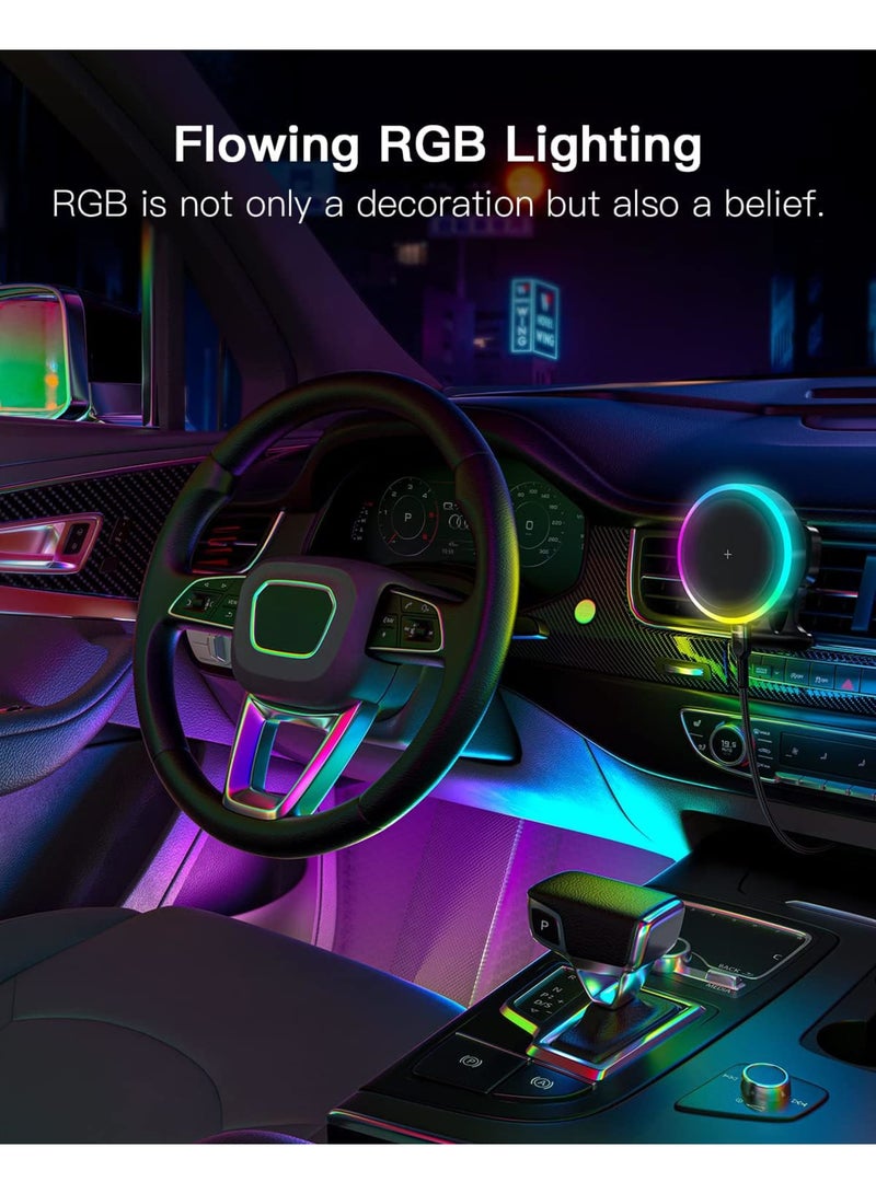 SYOSI for 15W Car Mount Charger [No More Heating] Wireless Charger Magnetic Phone Holder Mount, Automobile Car Phone Holder Vent for iPhone 15 Pro Plus Max 14 13 12 Case - Image 2