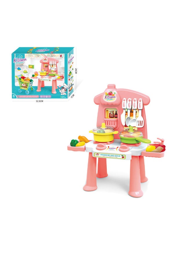 مجموعة ألعاب محاكاة طاولة المطبخ للأطفال، مجموعة ألعاب طبخ الخضروات الصغيرة، بيع بالجملة