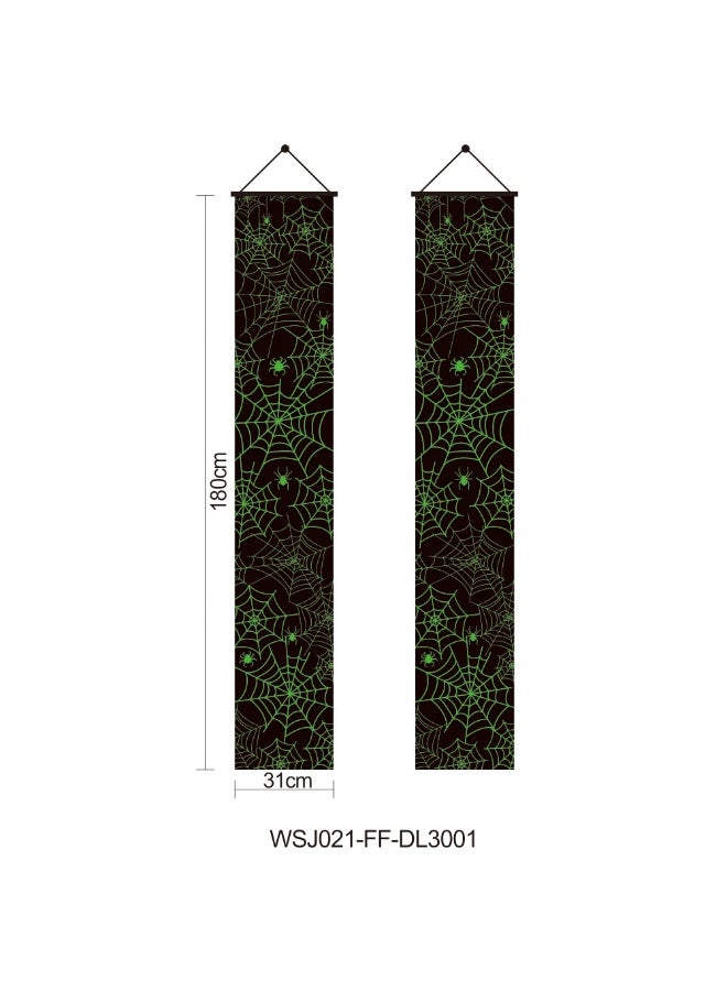 NIBEMINENT Glow-in-the-Dark Halloween Banner Flags