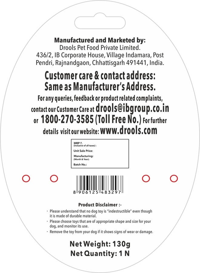 Drools Dog Non-Toxic Rubber Toy for Dogs, Trio Bolt Ring 130g Pack | Non Destructive Chewing | Enhance Dental Health | High Durability | Helps in Weight Management - Image 2