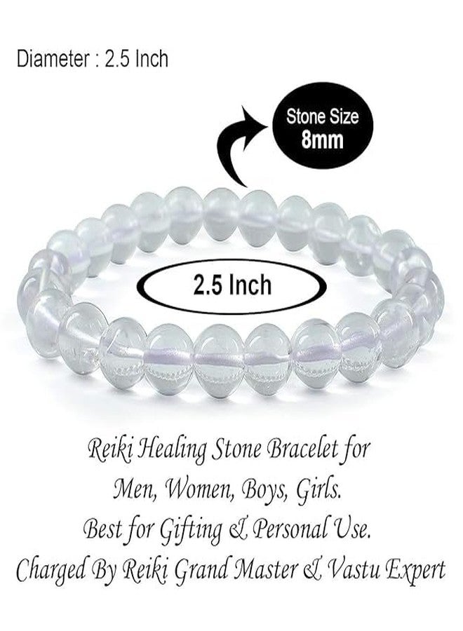 Anant Infinity Certified Stone Natural Healing Stone Crystal Round Beads 8 mm Bracelet For Men, Women, Boys, Girls AI75 - Image 4