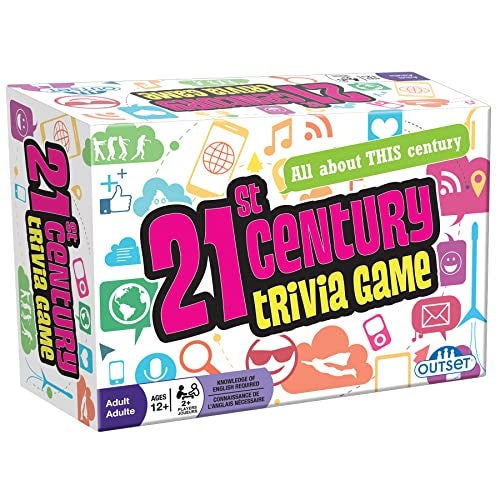 Outset Media 21st Century Trivia Game - Party Game - Family Game - Travel Game - Fun and Easy to Play - 1200 Trivia Questions - for 2 or More Players - Ages 12+ - Image 1