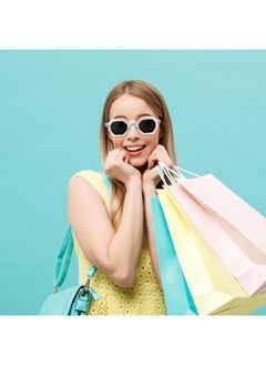 فيسيدي نظارات شمسية مثمنة الشكل للنساء بإطار سميك نظارات شمسية مستطيلة عصرية نظارات شمسية صيفية Uv400 B0097  - Image 2