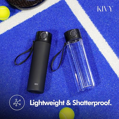 KIVY Slim Water Bottle 50oz with Leakproof Flip Lid Lightweight Shatterproof for Travel Sports School Extra large water bottle no straw 15 Liter water bottles - Image 3