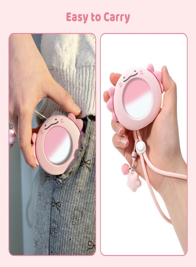 BUBBLELOGUS Cute Protective Case for GO Plus+, Soft Silicone Cover Shell with Heart-Shaped Charm and Adjustable Wrist Strap - Pink Axolotls - Image 4