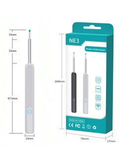 MileMelo Ear Wax Removal with Light, Wax Earwax Remover Tool with 8 Pcs Ear Pick Set, Soft Silicone Ear Scoop for Ear Cleaning, Ear Cleaner Tool for iOS, Android Smartphones (White)  - Image 2