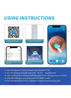 MileMelo Ear Wax Removal with Light, Wax Earwax Remover Tool with 8 Pcs Ear Pick Set, Soft Silicone Ear Scoop for Ear Cleaning, Ear Cleaner Tool for iOS, Android Smartphones (White)  - Image 3