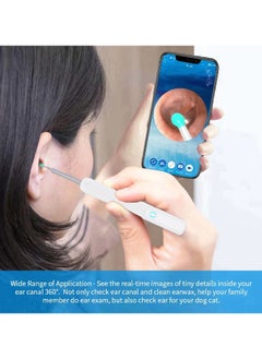 MileMelo Ear Wax Removal with Light, Wax Earwax Remover Tool with 8 Pcs Ear Pick Set, Soft Silicone Ear Scoop for Ear Cleaning, Ear Cleaner Tool for iOS, Android Smartphones (White)  - Image 5