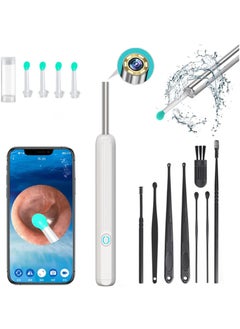 MileMelo Ear Wax Removal with Light, Wax Earwax Remover Tool with 8 Pcs Ear Pick Set, Soft Silicone Ear Scoop for Ear Cleaning, Ear Cleaner Tool for iOS, Android Smartphones (White)  - Image 1