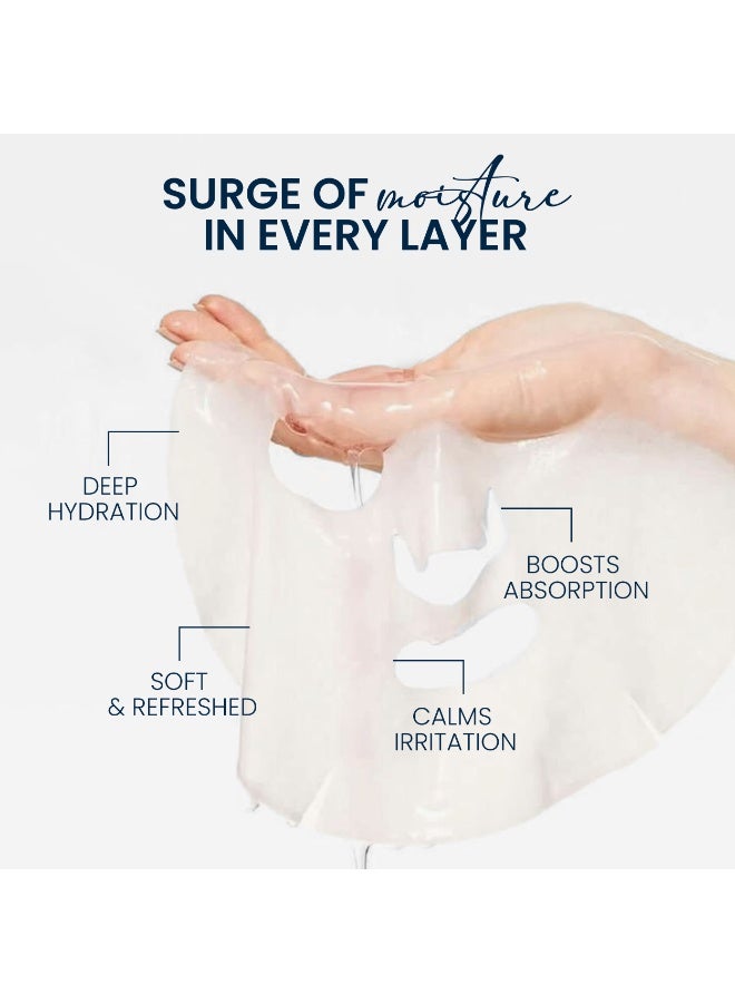 Rivaj UK RIVAJUK Facial Sheet Mask 3-in-1 Hyaluronic – Ultra-Hydrating & Glow-Boosting Face Mask for Dry, Dull Skin | Moisturizing Korean-Style Sheet with Hyaluronic Acid | Single Use Skincare Treatment | UAE Edition - Image 4