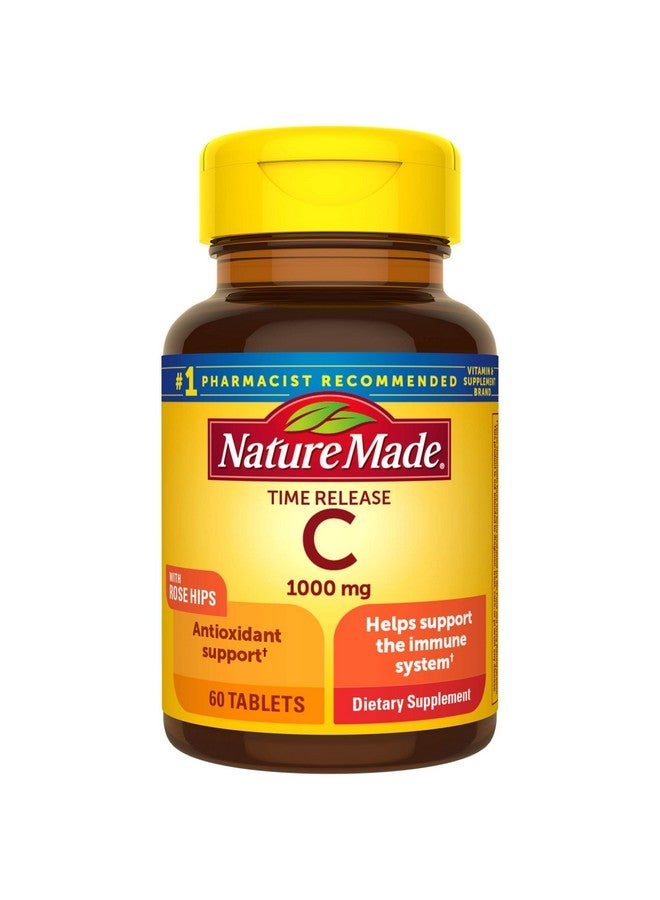 Nature Made Vitamin C 1000 mg Time Release Tablets with Rose Hips, 60 Count to Help Support the Immune System
