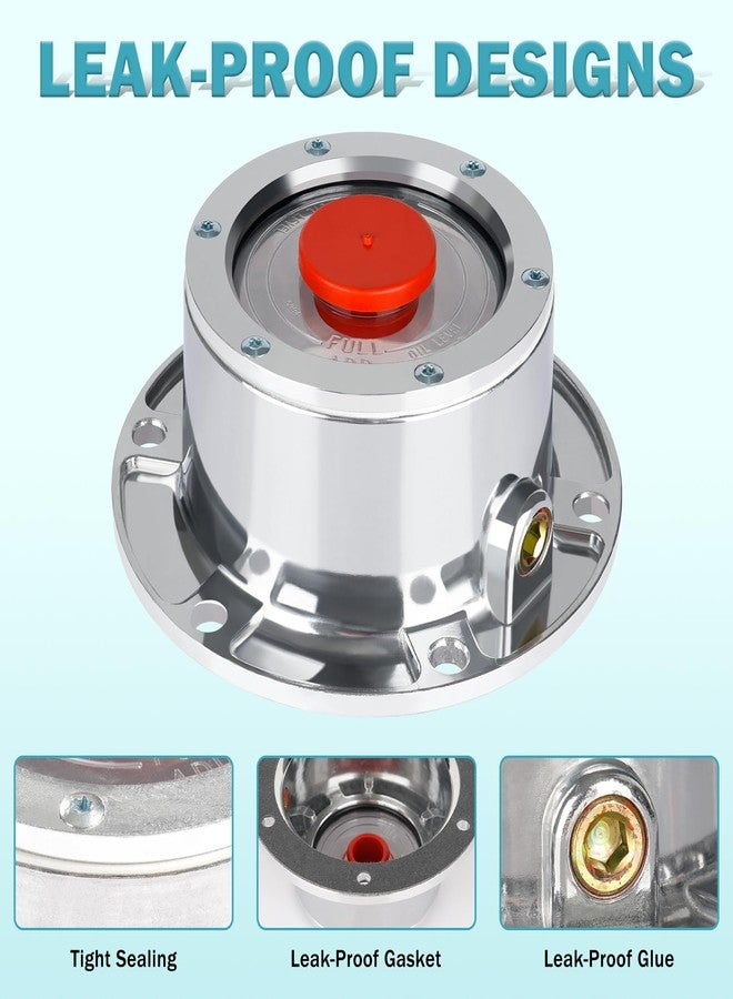 CheeMuii 343-4009 Trailer Hub Cap 2 PCS 3434009 Aluminum Hubcaps for Trailer Axle with Extra 2 PCS Rubber Plugs and Gaskets Replaces Stemco 343-4009 - Image 3