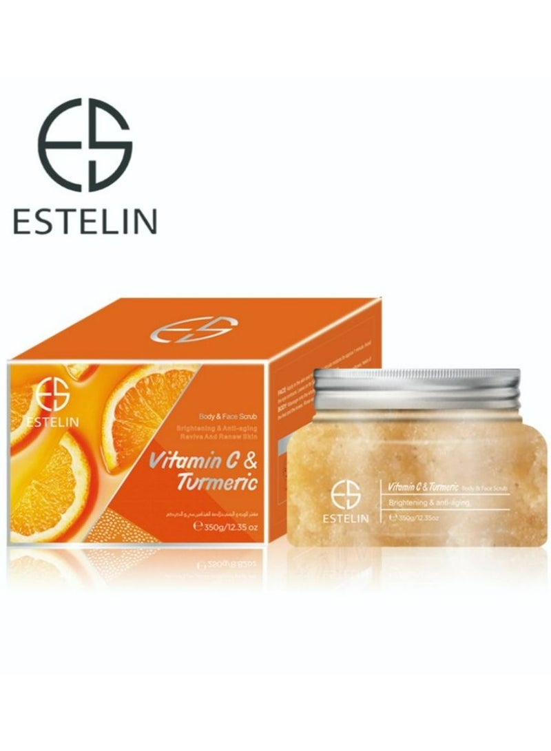 إستيلين مقشر ومبيض للوجه والجسم بخلاصه الكركم وفيتامين سي 350 جرام - Image 1