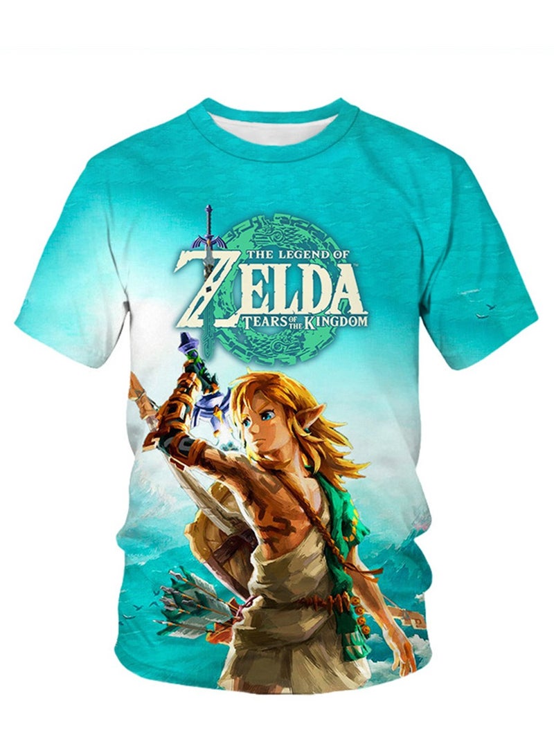 Game Zelda Breath of the Wild 3D digital printing personalized breathable children's T-shirt  - Image 1