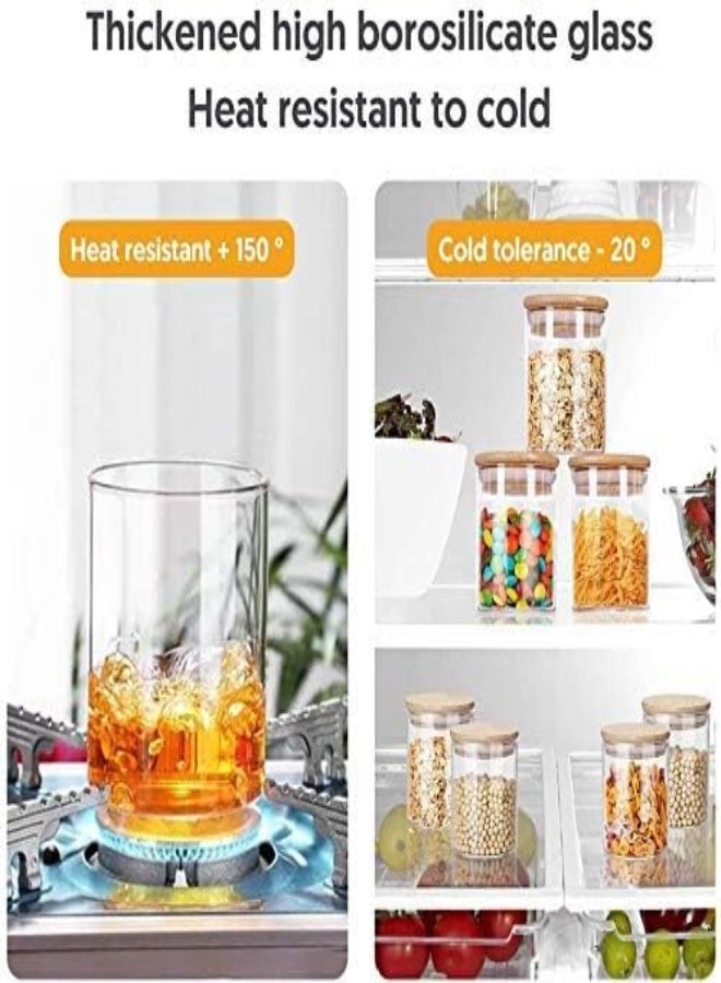 AKDC Glass Storage Jars With Natural Bamboo Lids,Food Storage Jars Containers 6Oz /150 Ml，Glass Spice Canisters With Airtight Lid For Kitchen Sugar Salt Tea Herbs Coffee Candy And More (Set Of 12) - Image 3