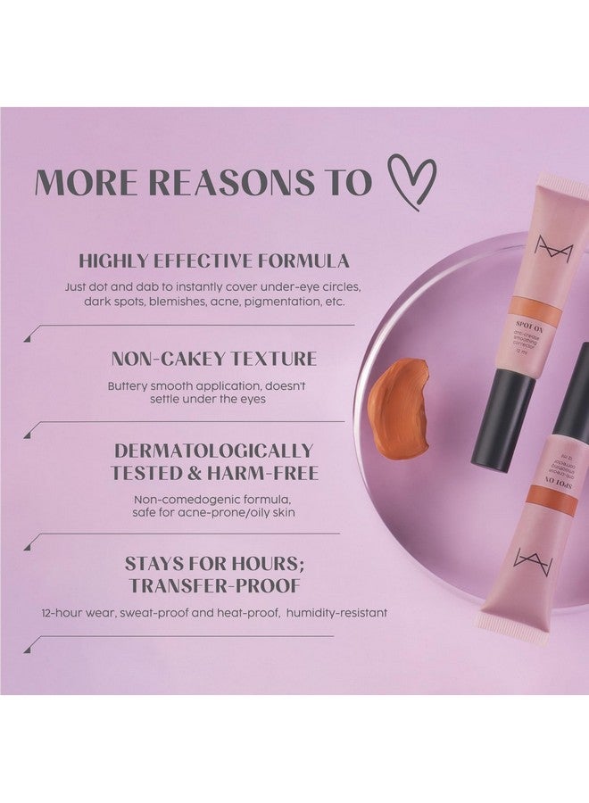 HOUSE OF MAKEUP Orange Colour Corrector For Face Makeup|Crease-Free|Hydrating Pro Concealer/Colour Corrector For Dark Circles|Eye Underside & Inside Concealer|All Skin Type|12 Ml, Full, Matte, Cream - Image 3