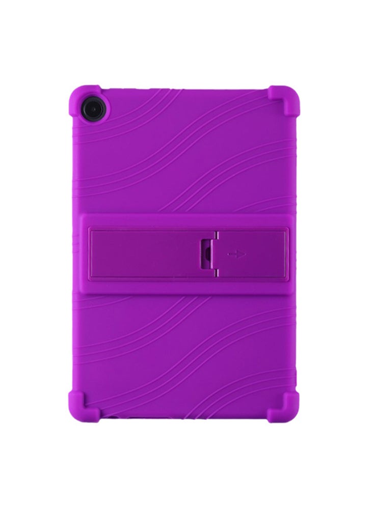 For Lenovo Tab M10 (Gen 3)/TB-328XU Anti-drop Tablet Case Anti-scratch Silicone Tablet Cover with Kickstand - Purple - Image 2